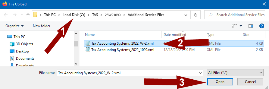 Upload Filing Home